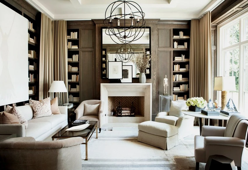 Residential wallpaper installation in hallway